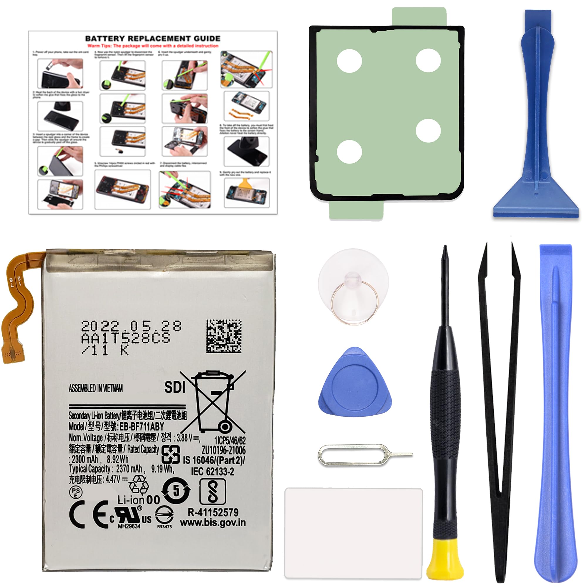 Amazon.com: GREEN FUSION EB-BF711ABY Battery Replacement Kit for